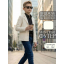 Жакет на кнопках молочный